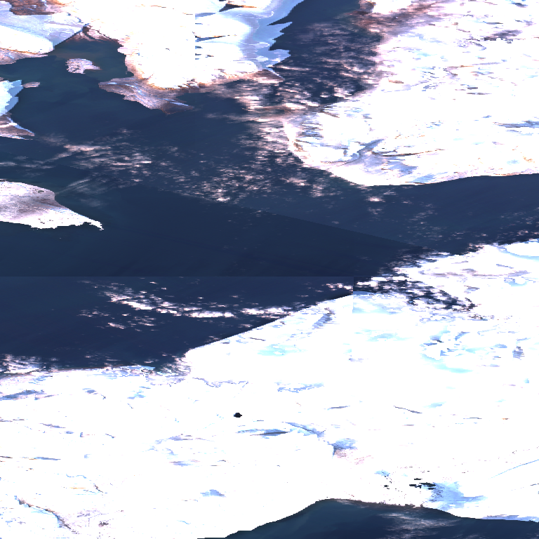 Referência visual para Fiordes de Svalbard