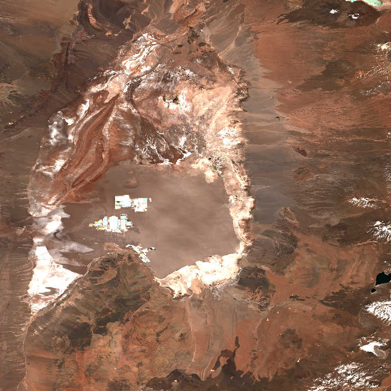 Referência visual para Salar de Atacama